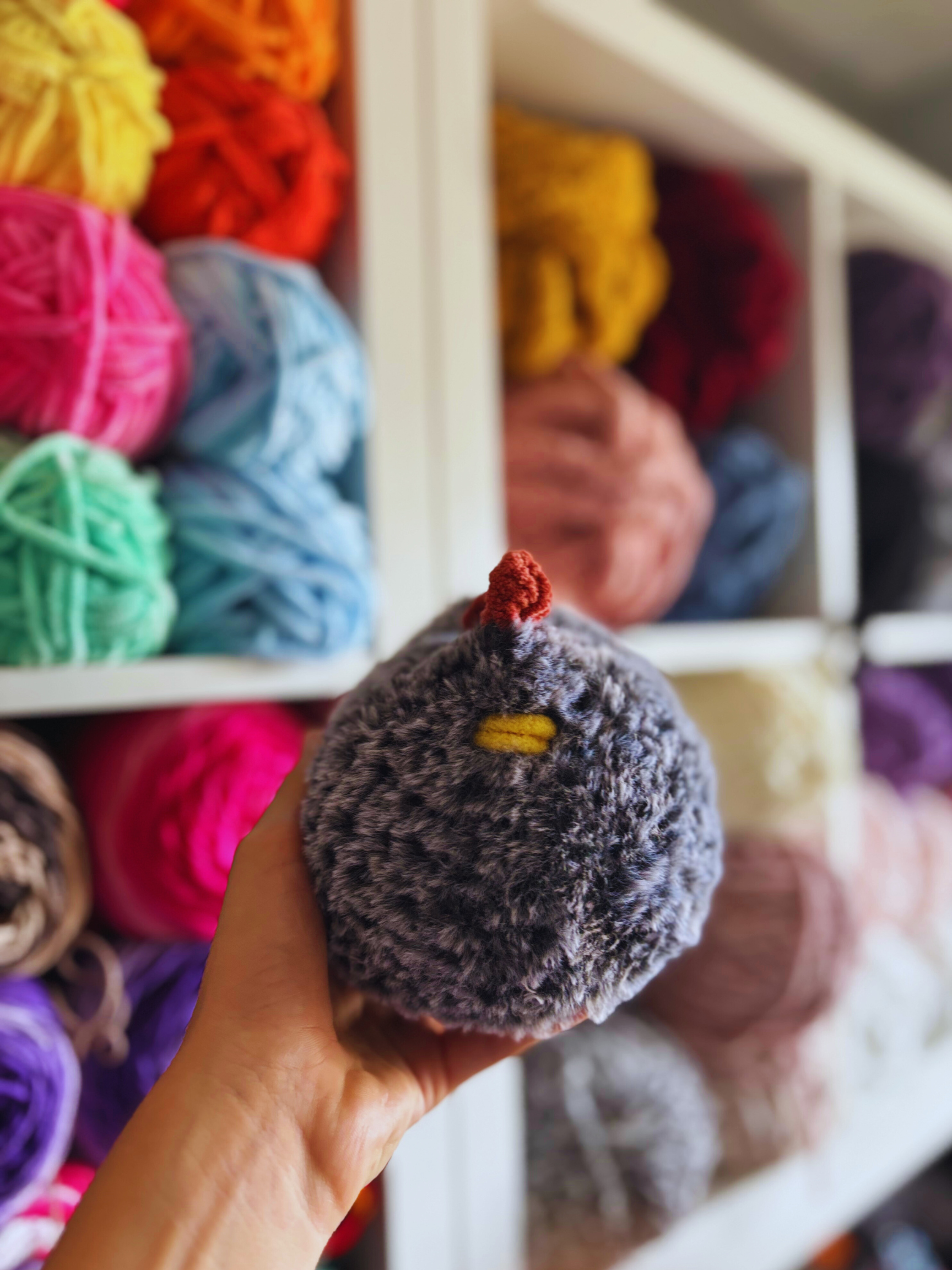 Crochet Fluffy Chicken