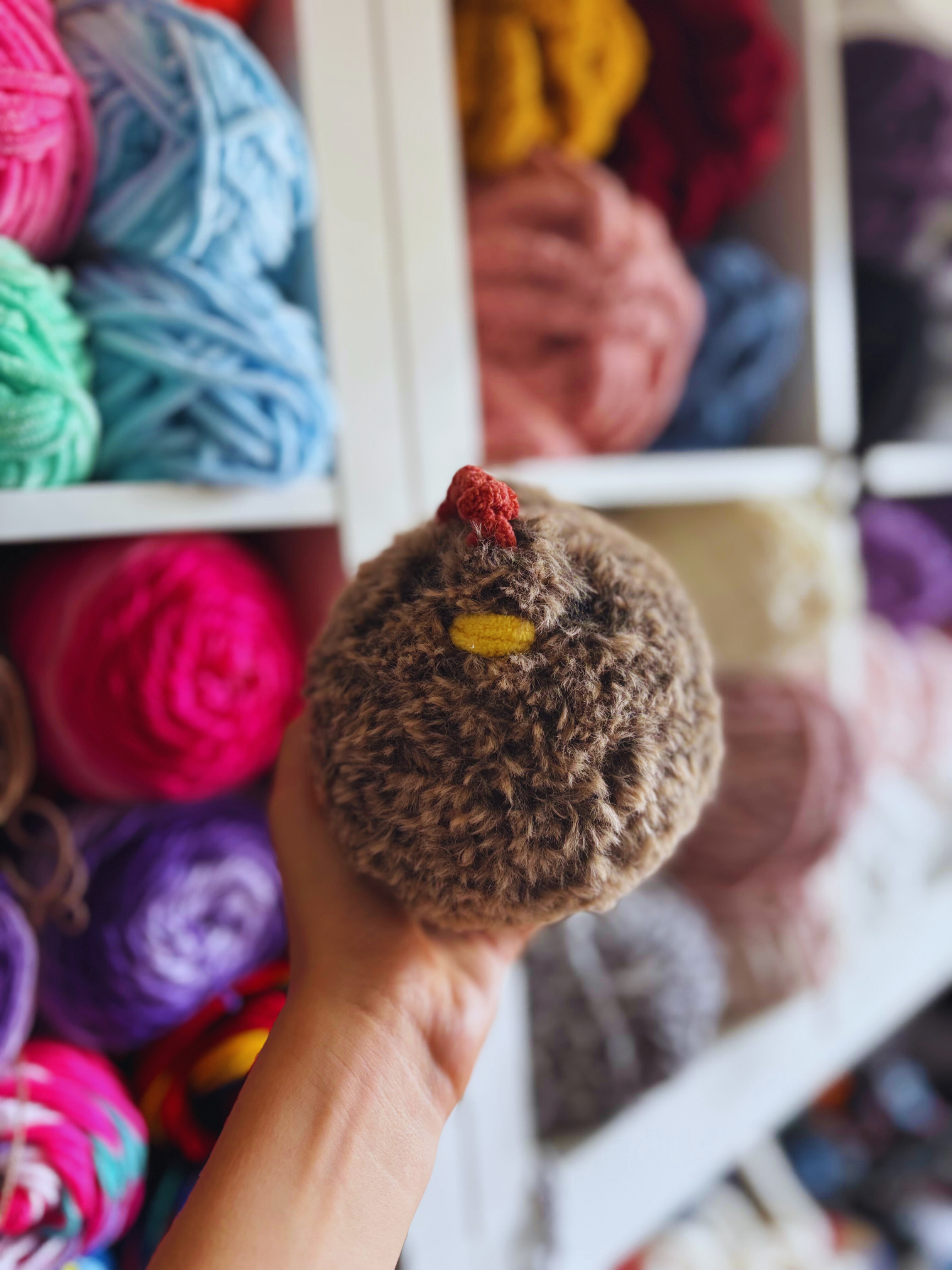Crochet Fluffy Chicken