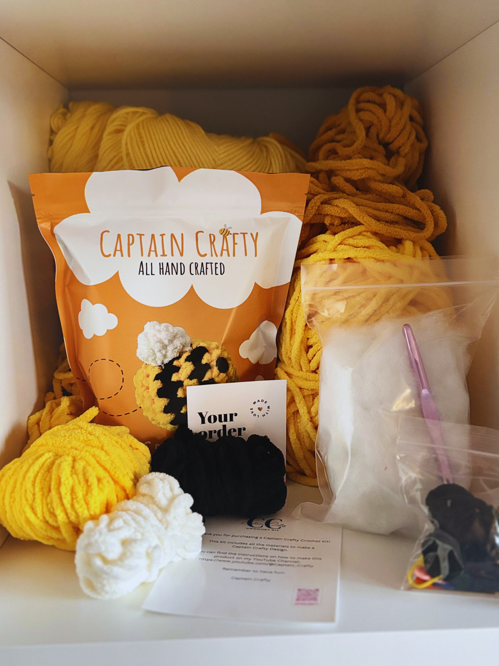 Buzzy the Bee, Crochet Kit