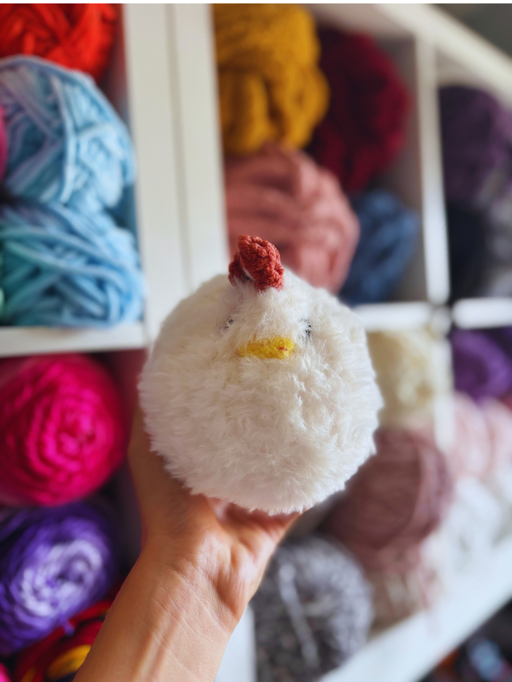 Crochet Fluffy Chicken