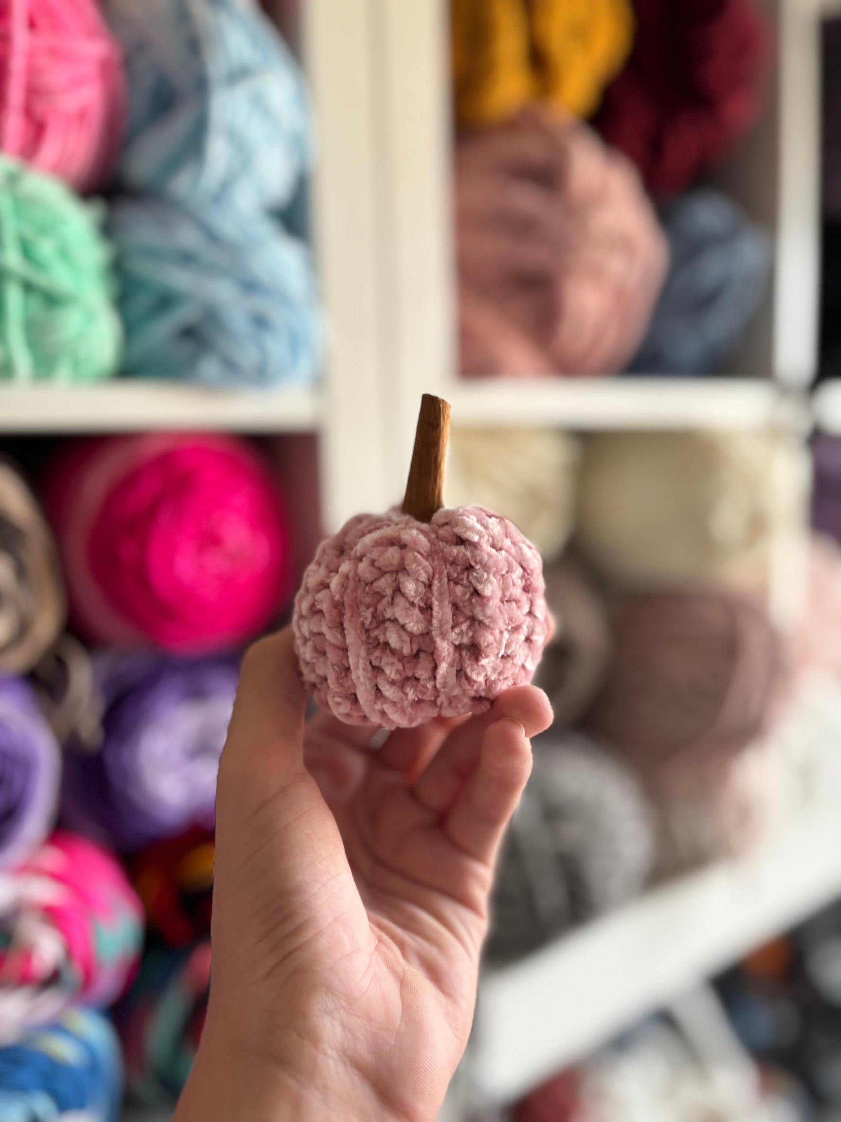 Mini Velvet Pumpkin